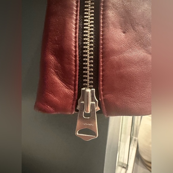 Mackage Red Baya-r Leather Moto jacket - Picture 4 of 6